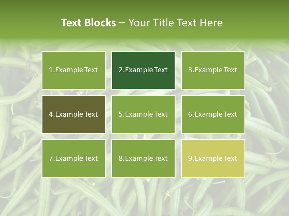A Pile Of Green Beans Powerpoint Template PowerPoint Template