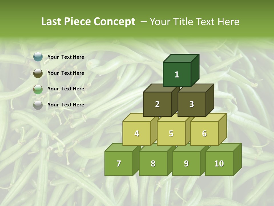 A Pile Of Green Beans Powerpoint Template PowerPoint Template
