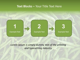 A Pile Of Green Beans Powerpoint Template PowerPoint Template