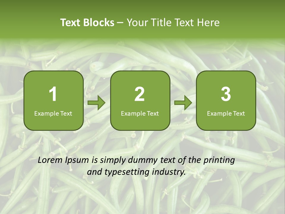 A Pile Of Green Beans Powerpoint Template PowerPoint Template