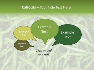 A Pile Of Green Beans Powerpoint Template PowerPoint Template