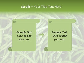 A Pile Of Green Beans Powerpoint Template PowerPoint Template