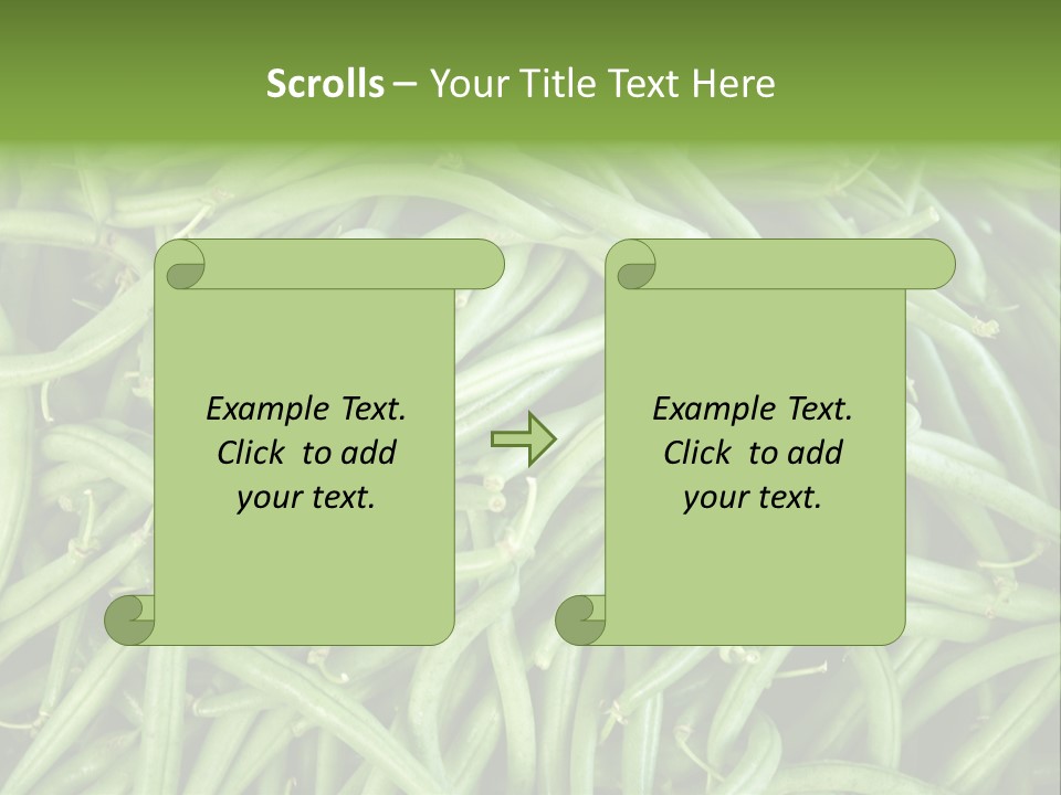 A Pile Of Green Beans Powerpoint Template PowerPoint Template