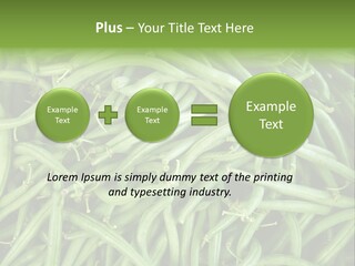 A Pile Of Green Beans Powerpoint Template PowerPoint Template