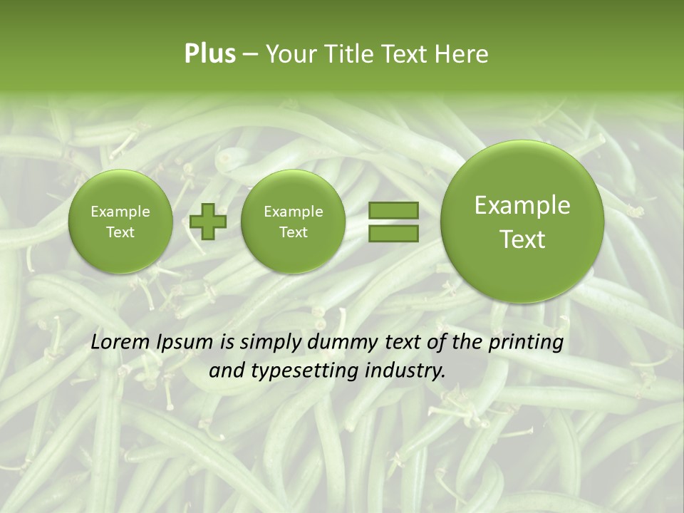 A Pile Of Green Beans Powerpoint Template PowerPoint Template