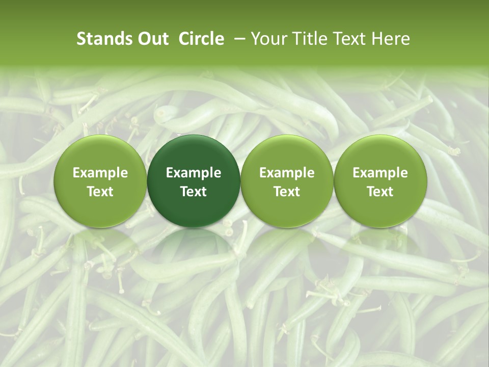 A Pile Of Green Beans Powerpoint Template PowerPoint Template
