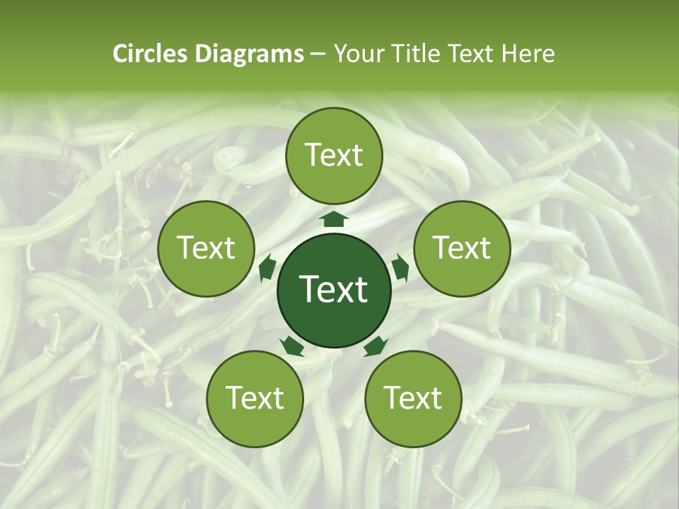 A Pile Of Green Beans Powerpoint Template PowerPoint Template