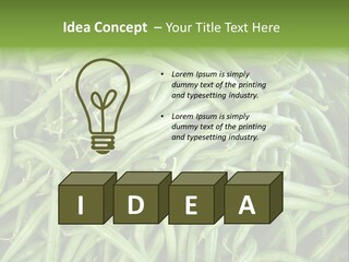A Pile Of Green Beans Powerpoint Template PowerPoint Template