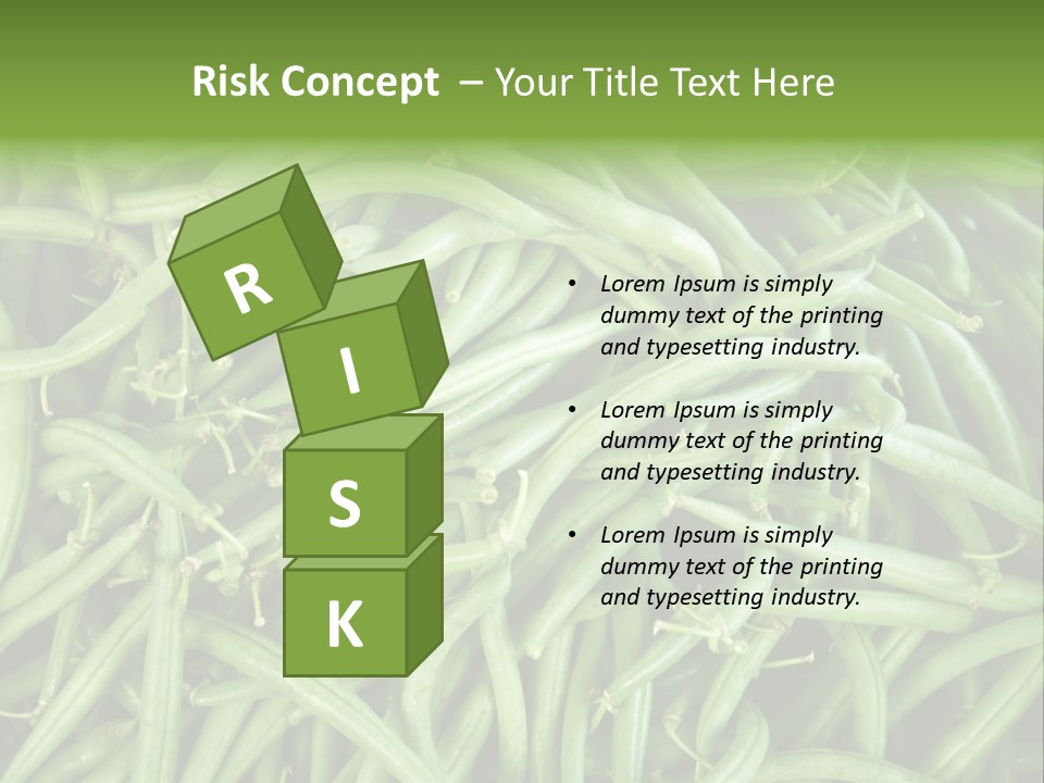 A Pile Of Green Beans Powerpoint Template PowerPoint Template
