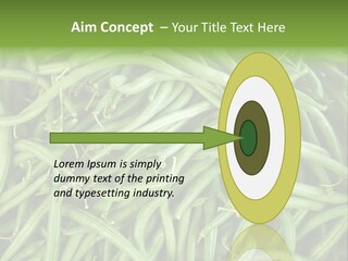 A Pile Of Green Beans Powerpoint Template PowerPoint Template