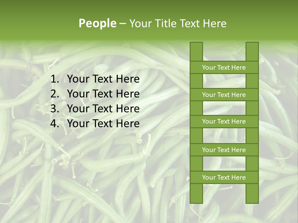 A Pile Of Green Beans Powerpoint Template PowerPoint Template