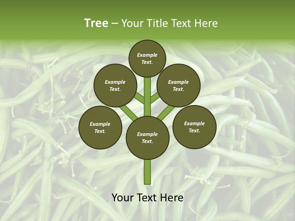 A Pile Of Green Beans Powerpoint Template PowerPoint Template