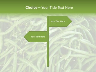 A Pile Of Green Beans Powerpoint Template PowerPoint Template