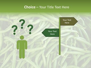 A Pile Of Green Beans Powerpoint Template PowerPoint Template
