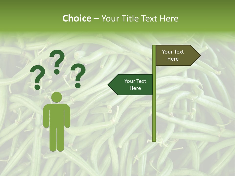A Pile Of Green Beans Powerpoint Template PowerPoint Template