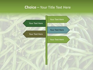 A Pile Of Green Beans Powerpoint Template PowerPoint Template