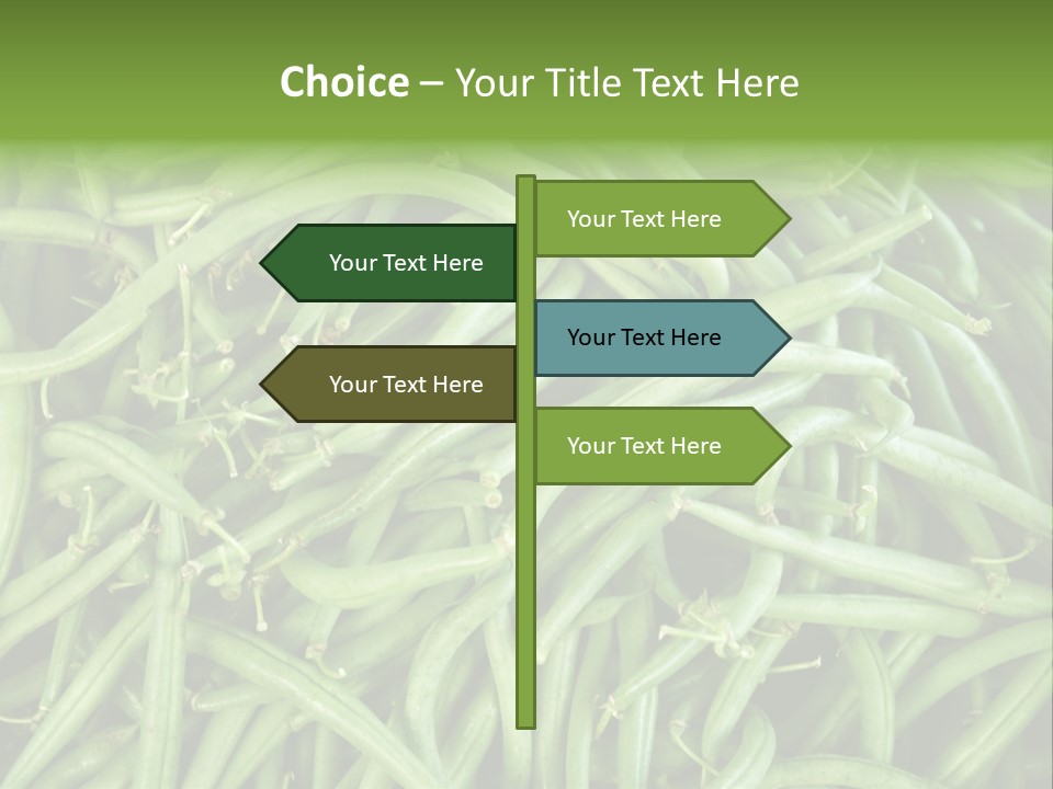 A Pile Of Green Beans Powerpoint Template PowerPoint Template