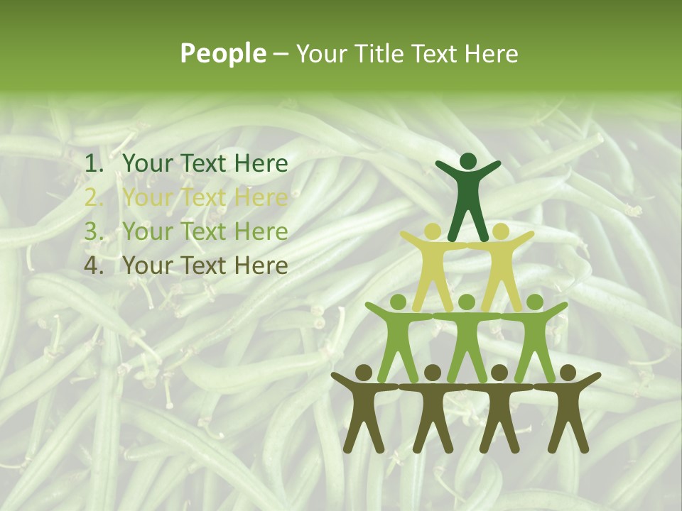A Pile Of Green Beans Powerpoint Template PowerPoint Template