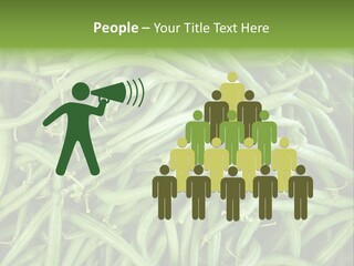 A Pile Of Green Beans Powerpoint Template PowerPoint Template