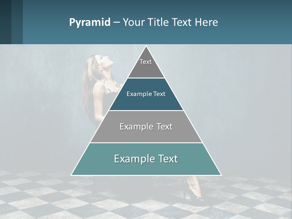 A Woman Sitting On A Chair Holding A Tablet PowerPoint Template