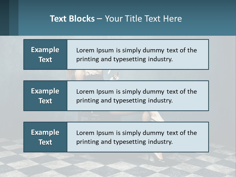 A Woman Sitting On A Chair Holding A Tablet PowerPoint Template