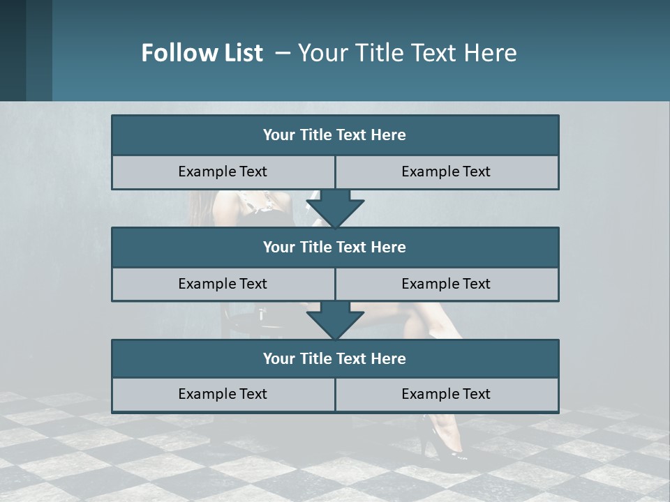 A Woman Sitting On A Chair Holding A Tablet PowerPoint Template