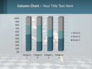 A Woman Sitting On A Chair Holding A Tablet PowerPoint Template