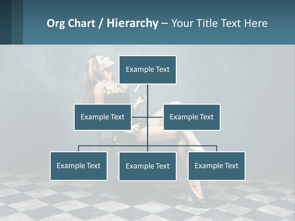 A Woman Sitting On A Chair Holding A Tablet PowerPoint Template