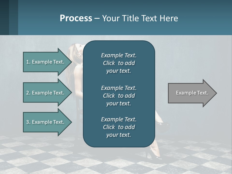 A Woman Sitting On A Chair Holding A Tablet PowerPoint Template
