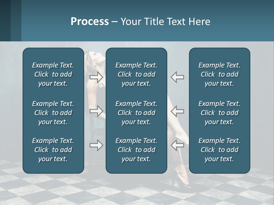 A Woman Sitting On A Chair Holding A Tablet PowerPoint Template