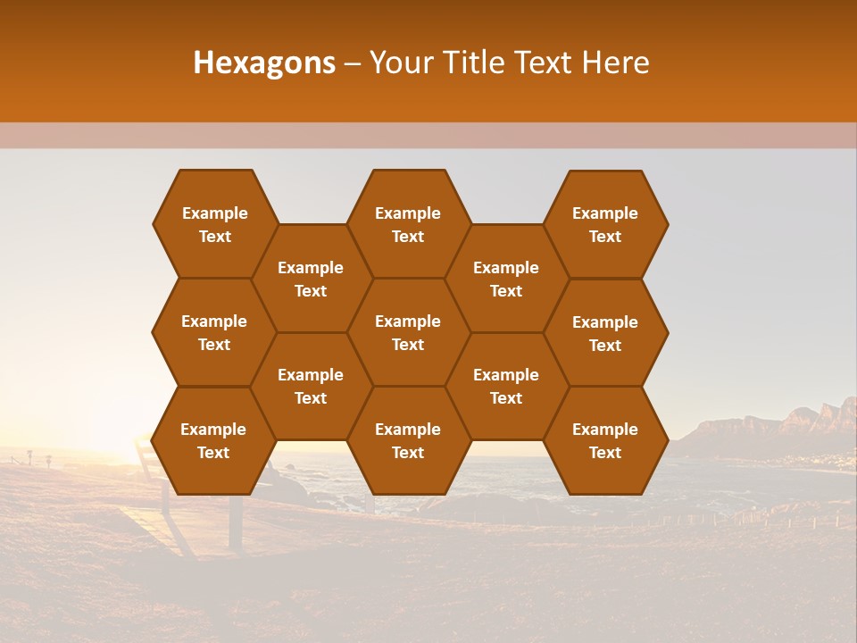 A Bench Sitting On Top Of A Sandy Beach PowerPoint Template