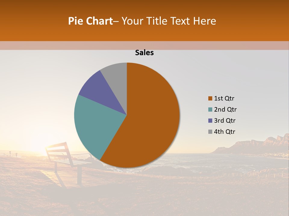 A Bench Sitting On Top Of A Sandy Beach PowerPoint Template