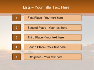 A Bench Sitting On Top Of A Sandy Beach PowerPoint Template