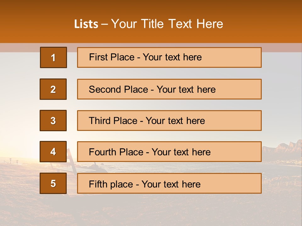 A Bench Sitting On Top Of A Sandy Beach PowerPoint Template