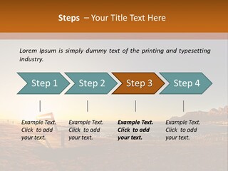 A Bench Sitting On Top Of A Sandy Beach PowerPoint Template