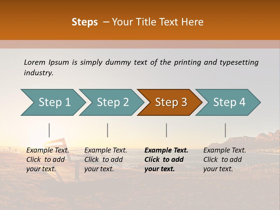 A Bench Sitting On Top Of A Sandy Beach PowerPoint Template