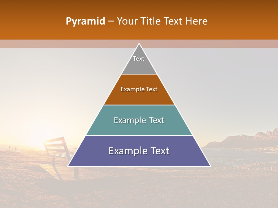 A Bench Sitting On Top Of A Sandy Beach PowerPoint Template
