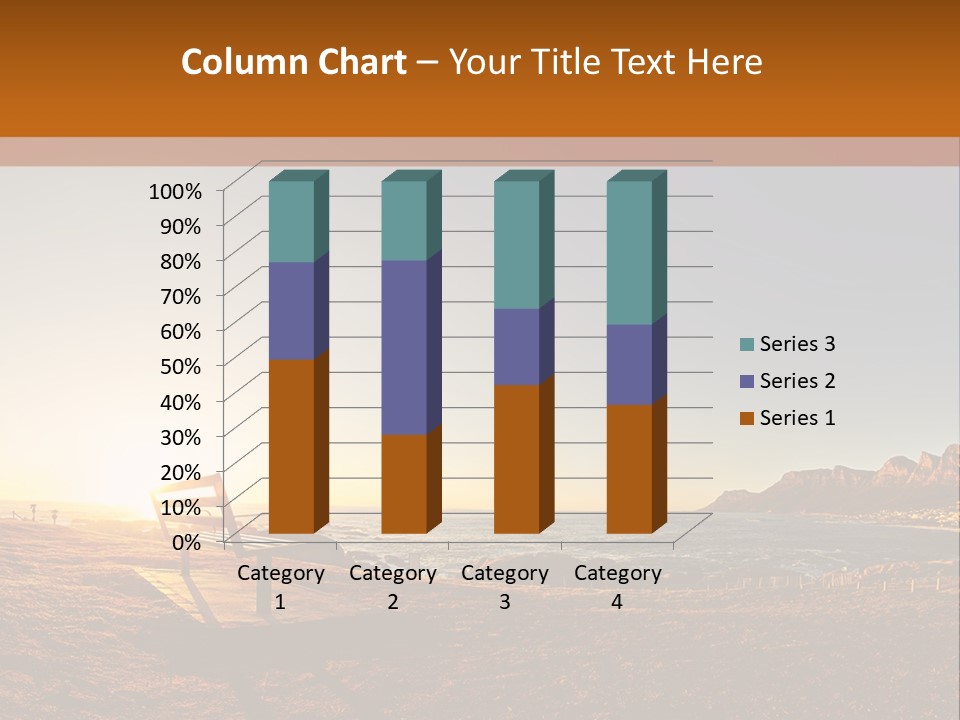 A Bench Sitting On Top Of A Sandy Beach PowerPoint Template