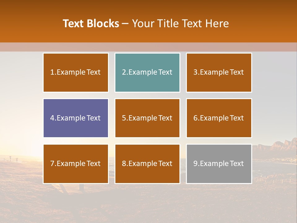 A Bench Sitting On Top Of A Sandy Beach PowerPoint Template