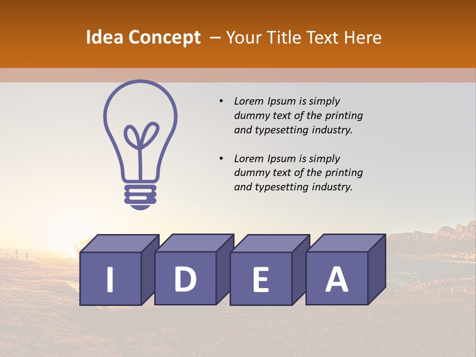 A Bench Sitting On Top Of A Sandy Beach PowerPoint Template