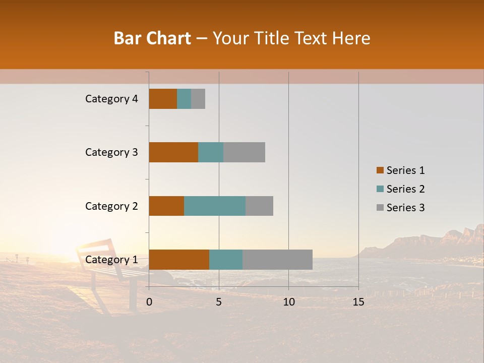 A Bench Sitting On Top Of A Sandy Beach PowerPoint Template