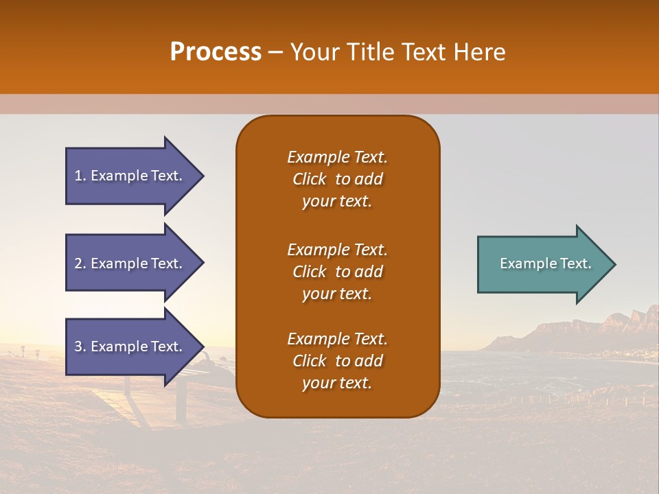 A Bench Sitting On Top Of A Sandy Beach PowerPoint Template