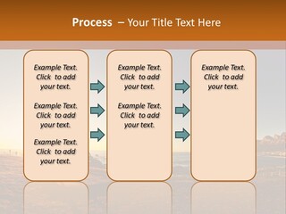 A Bench Sitting On Top Of A Sandy Beach PowerPoint Template