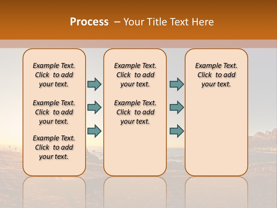 A Bench Sitting On Top Of A Sandy Beach PowerPoint Template
