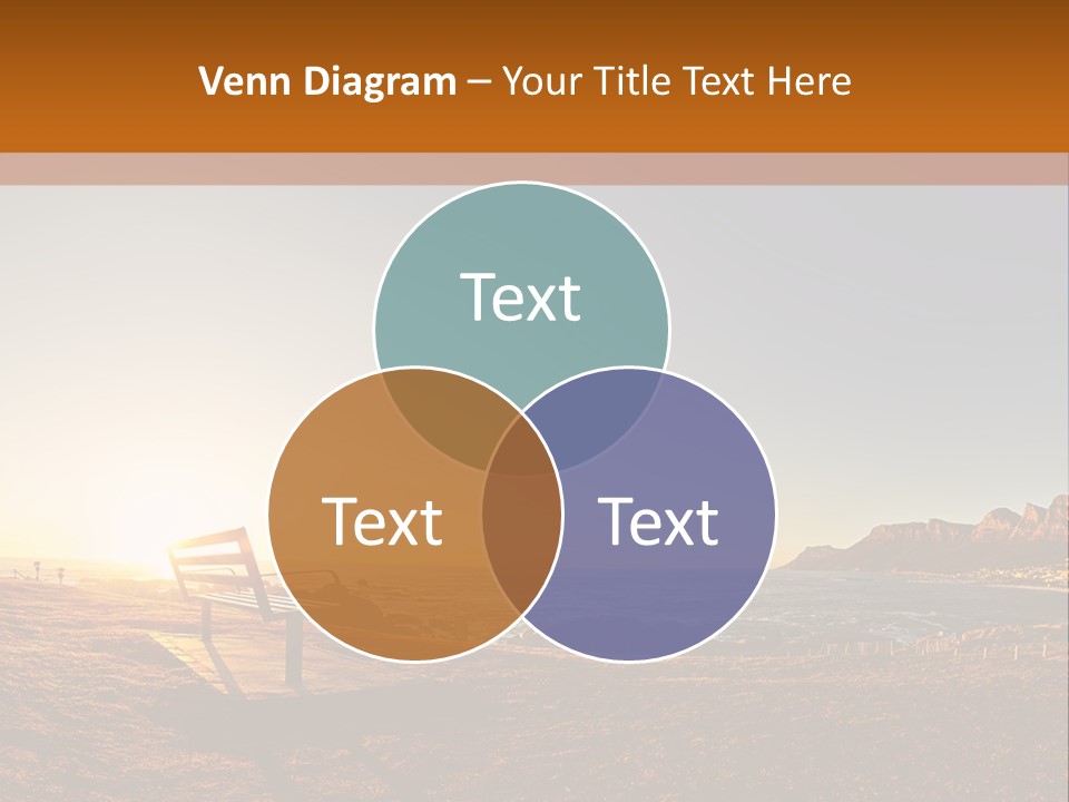 A Bench Sitting On Top Of A Sandy Beach PowerPoint Template