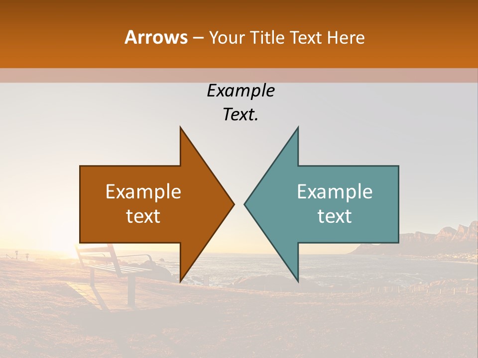 A Bench Sitting On Top Of A Sandy Beach PowerPoint Template