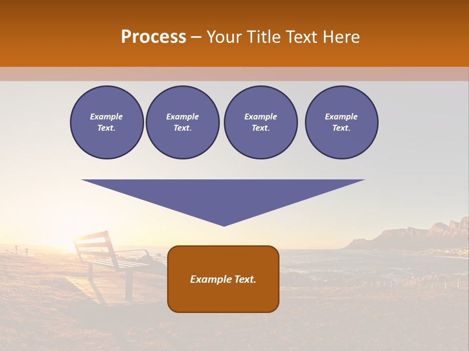 A Bench Sitting On Top Of A Sandy Beach PowerPoint Template