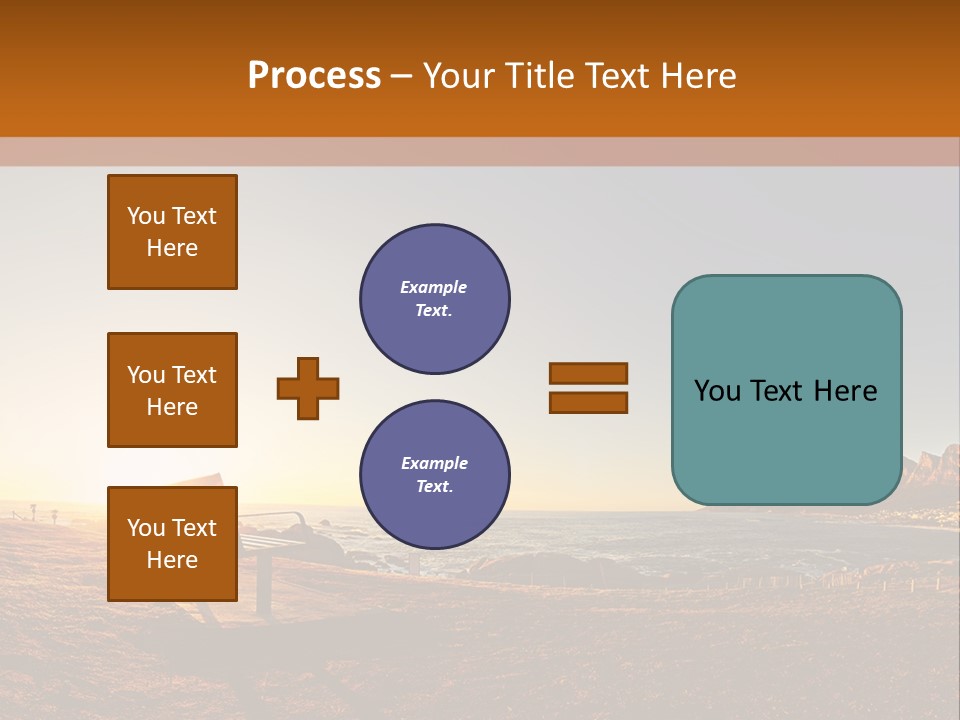 A Bench Sitting On Top Of A Sandy Beach PowerPoint Template