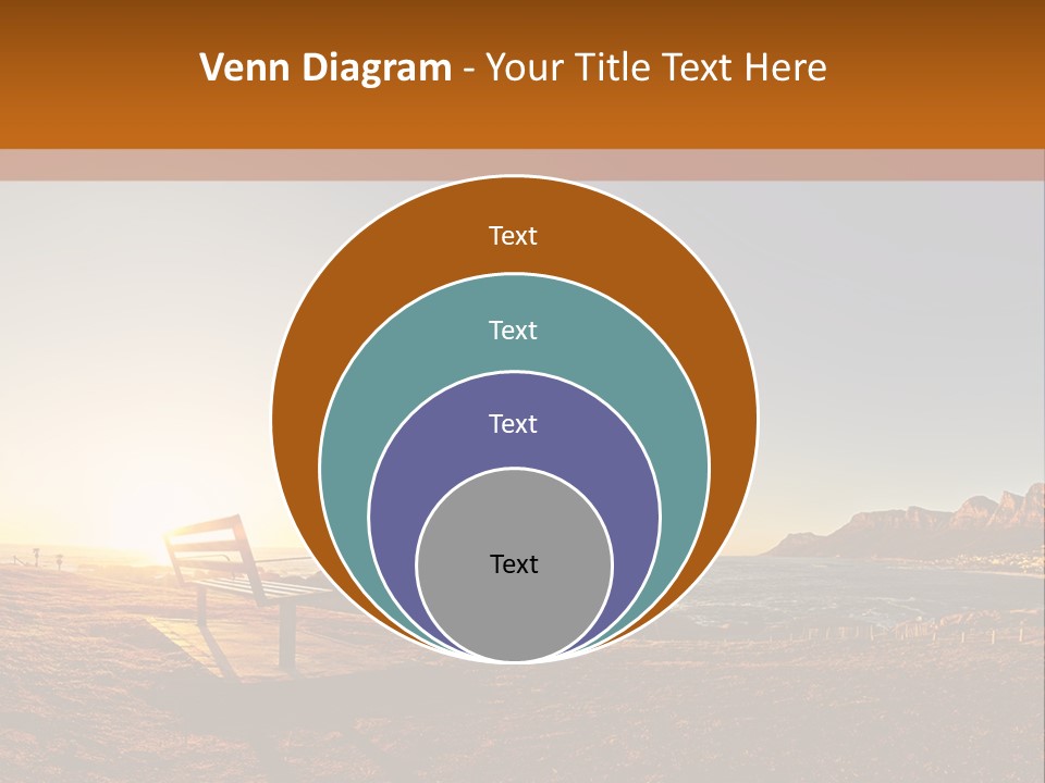 A Bench Sitting On Top Of A Sandy Beach PowerPoint Template