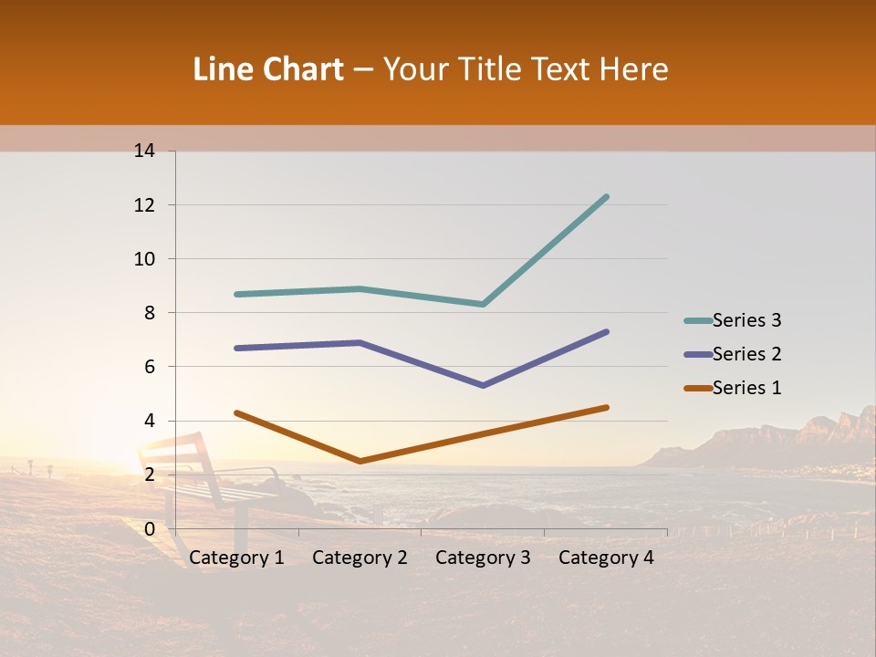 A Bench Sitting On Top Of A Sandy Beach PowerPoint Template